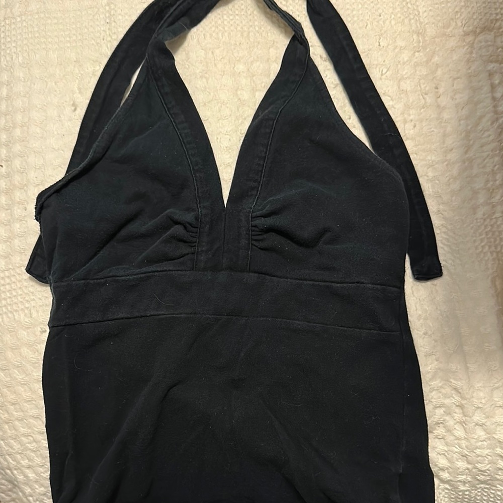 SO Black Sleeveless Halter top